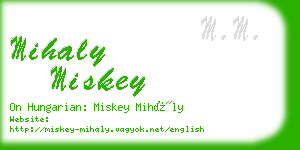 mihaly miskey business card